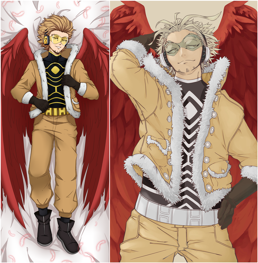 hawks bnha body pillow